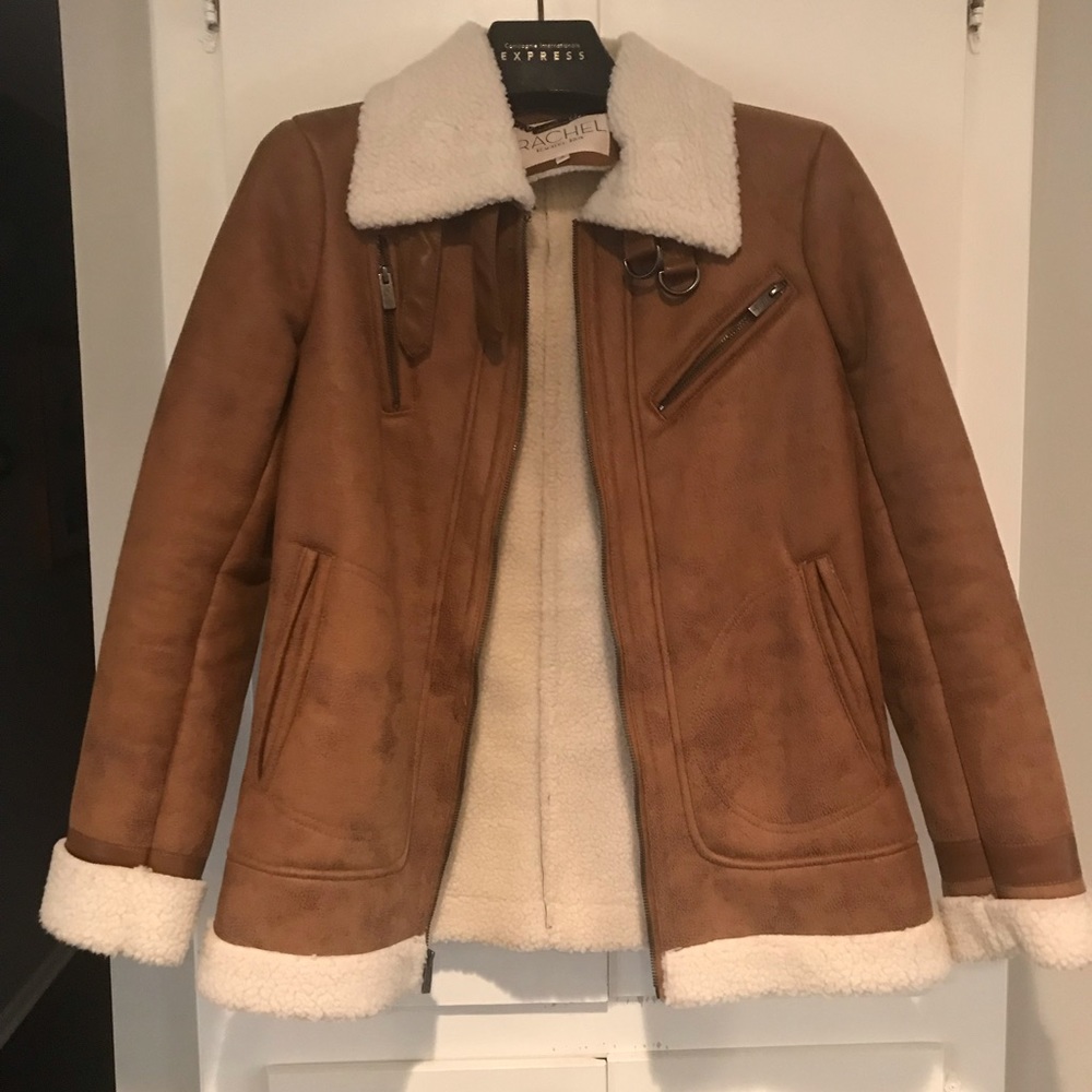 Faux suede fall jacket
